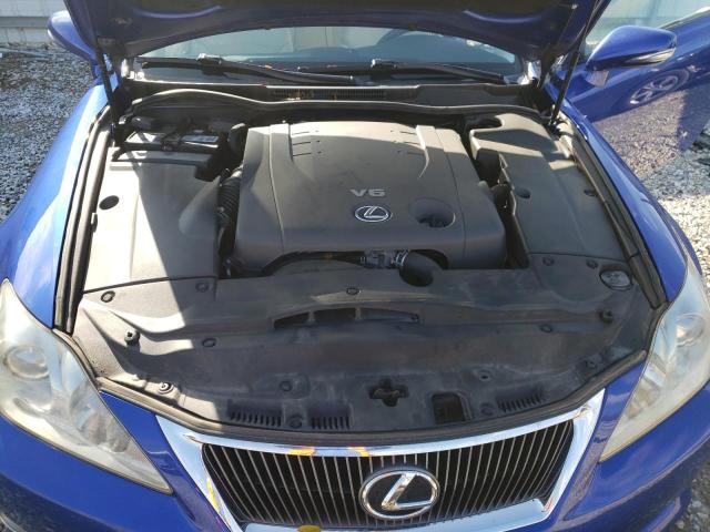 JTHFF2C2XA2513343 - 2010 LEXUS IS 250 BLUE photo 11