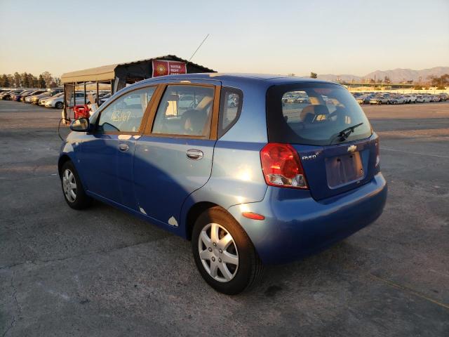 KL1TD66638B003014 - 2008 CHEVROLET AVEO BASE BLUE photo 2