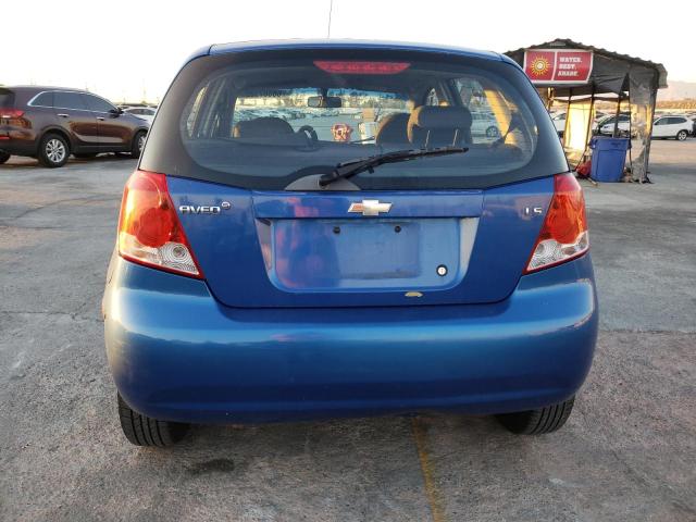 KL1TD66638B003014 - 2008 CHEVROLET AVEO BASE BLUE photo 6