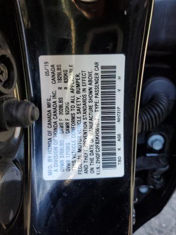 2HGFC2F83KH561612 - 2019 HONDA CIVIC SPOR 黑色 照片 13