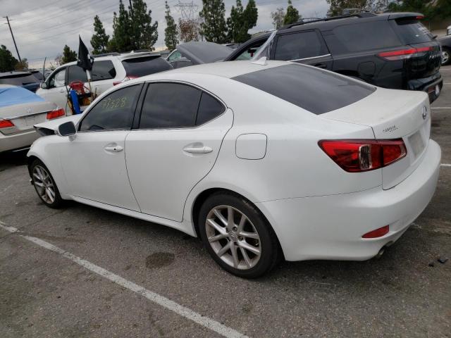 JTHBF5C2XB5132396 - 2011 LEXUS IS 250 WHITE photo 2