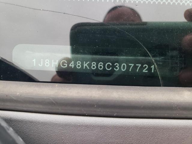 1J8HG48K86C307721 - 2006 JEEP COMMANDER შავი ფოტო 10