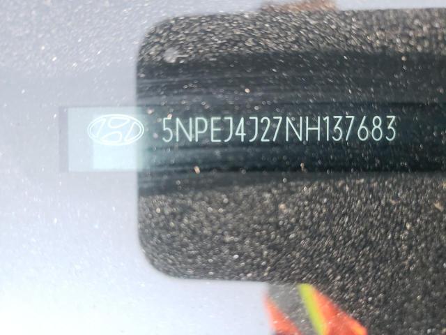 5NPEJ4J27NH137683 - 2022 HYUNDAI SONATA SEL WHITE photo 13