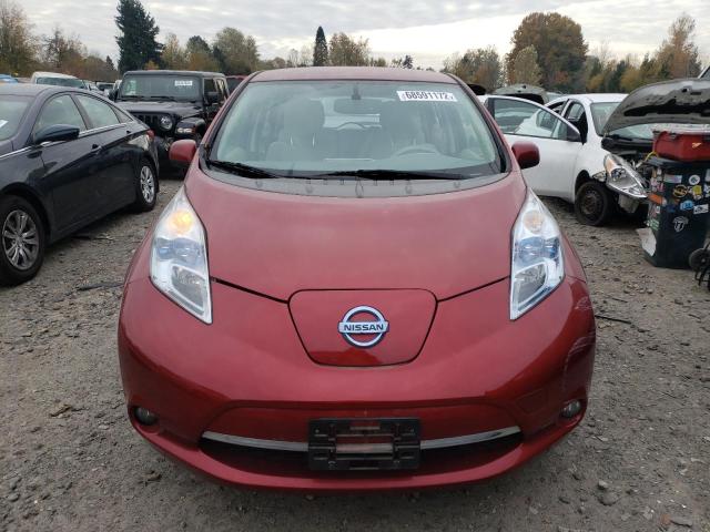 JN1AZ0CP4BT007721 - 2011 NISSAN LEAF SV RED photo 5