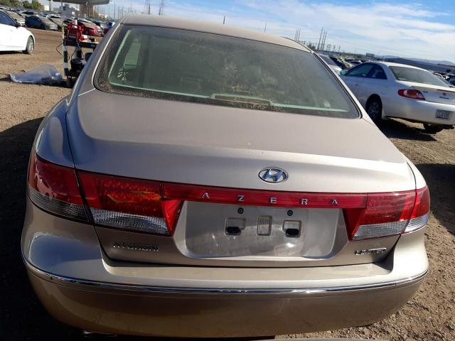 KMHFC46F16A050070 - 2006 HYUNDAI AZERA SE TAN photo 6