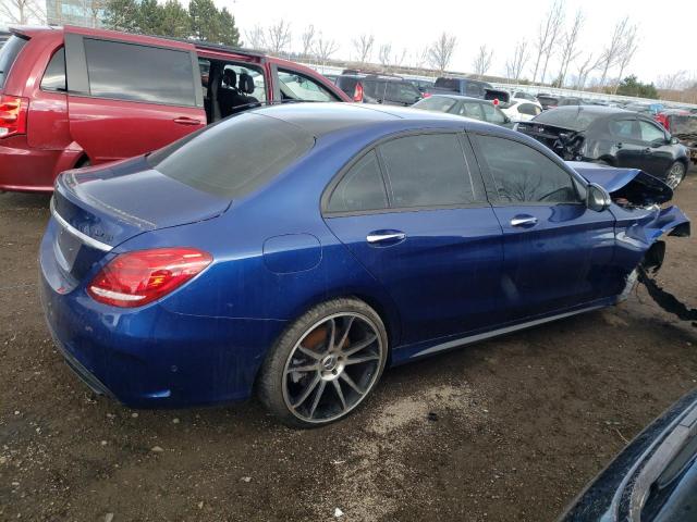 55SWF6EBXHU212986 - 2017 MERCEDES-BENZ C 43 4MATI BLUE photo 3