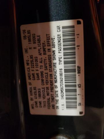 1HGCM56737A018016 - 2007 HONDA ACCORD EX CHARCOAL photo 12