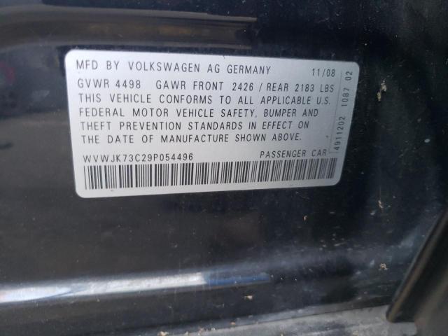 WVWJK73C29P054496 - 2009 VOLKSWAGEN PASSAT TUR BLACK photo 12