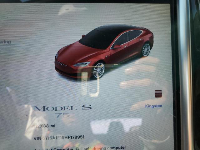 5YJSA1E15HF178951 - 2017 TESLA MODEL S წითელი ფოტო 9