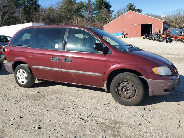 1B4GP25B52B647420 - 2002 DODGE CARAVAN SE BURGUNDY photo 4