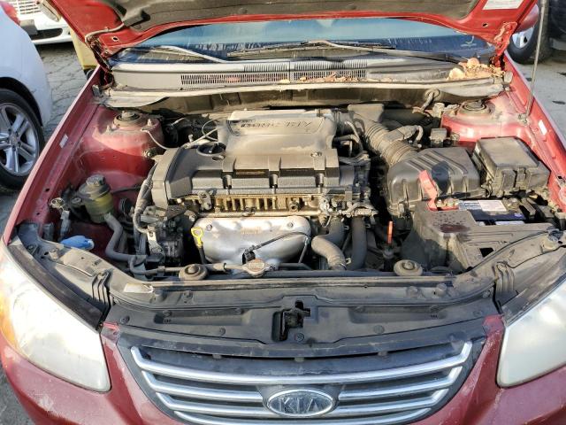 KNAFE122575403434 - 2007 KIA SPECTRA RED photo 11