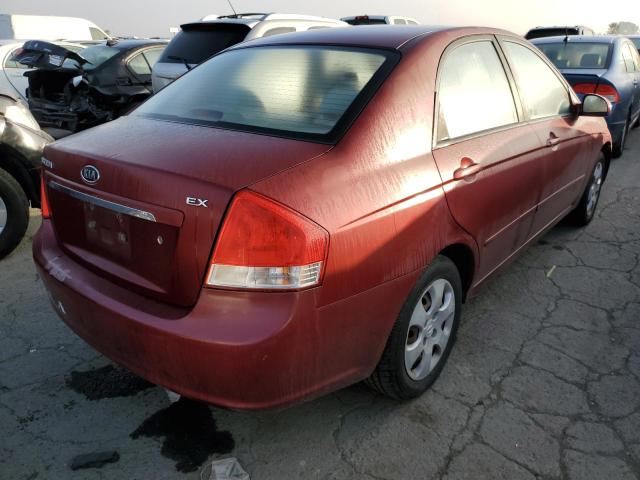 KNAFE122575403434 - 2007 KIA SPECTRA RED photo 3