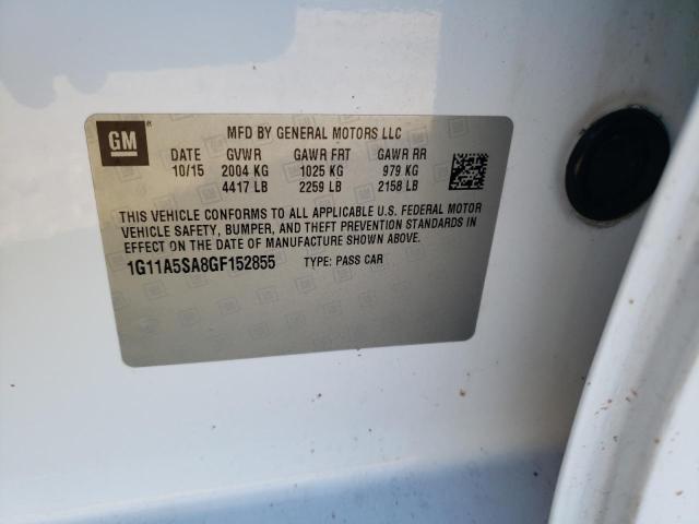 1G11A5SA8GF152855 - 2016 CHEVROLET MALIBU LIM 白色 照片 12