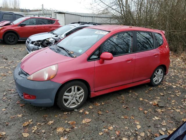 JHMGD38607S036605 - 2007 HONDA FIT S RED photo 1