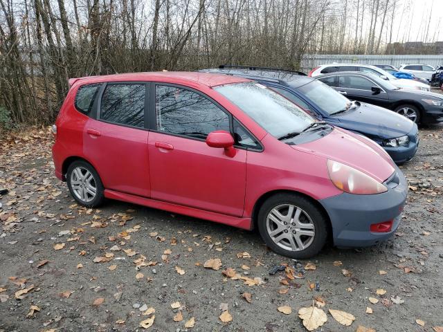 JHMGD38607S036605 - 2007 HONDA FIT S RED photo 4