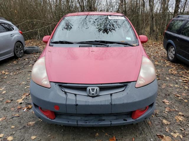 JHMGD38607S036605 - 2007 HONDA FIT S RED photo 5