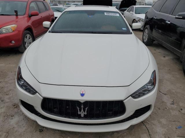 ZAM57RTA6E1126726 - 2014 MASERATI GHIBLI S WHITE photo 5