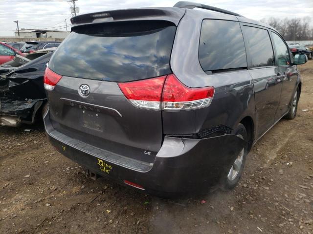 5TDKK3DC0BS031547 - 2011 TOYOTA SIENNA LE GRAY photo 4