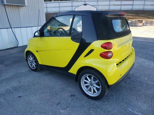 WMEEK31X48K135545 - 2008 SMART FORTWO PAS YELLOW photo 2