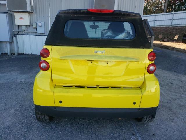 WMEEK31X48K135545 - 2008 SMART FORTWO PAS YELLOW photo 6