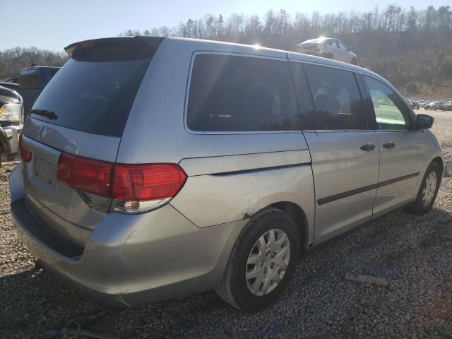 5FNRL3H21AB111844 - 2010 HONDA ODYSSEY LX SILVER photo 3