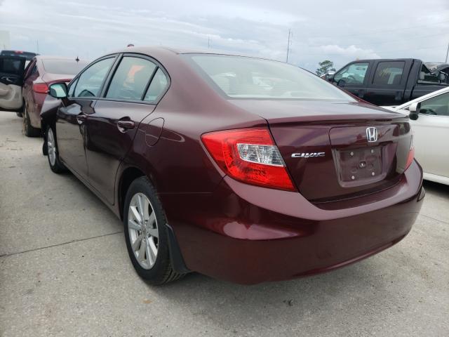 19XFB2F94CE047274 - 2012 HONDA CIVIC EXL ბურგუნდია ფოტო 3