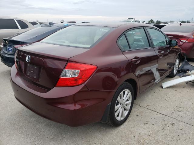 19XFB2F94CE047274 - 2012 HONDA CIVIC EXL ბურგუნდია ფოტო 4
