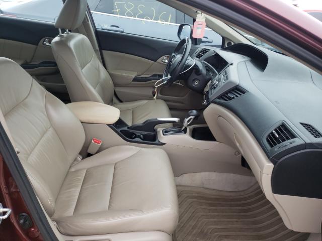 19XFB2F94CE047274 - 2012 HONDA CIVIC EXL ბურგუნდია ფოტო 5