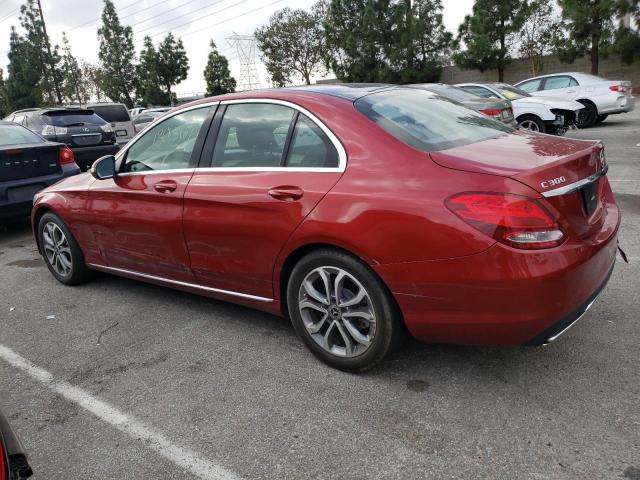 55SWF4JBXJU234714 - 2018 MERCEDES-BENZ C 300 RED photo 2