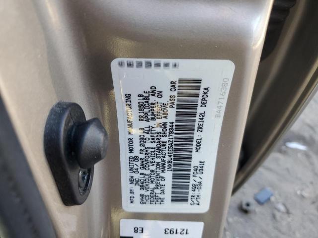 1NXBU4EE5AZ179344 - 2010 TOYOTA COROLA GOLD photo 13