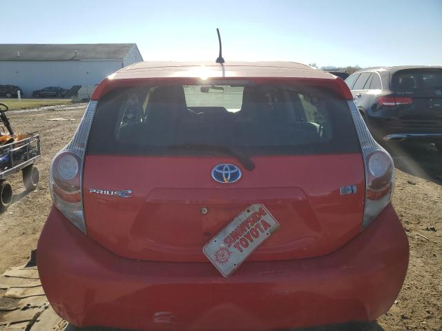 JTDKDTB36E1060341 - 2014 TOYOTA PRIUS C RED photo 6