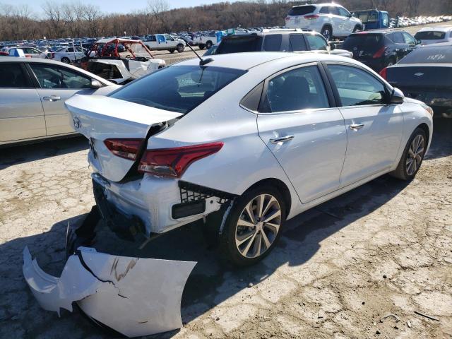 3KPC34A67NE188951 - 2022 HYUNDAI ACCENT LIM WHITE photo 3