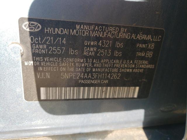 5NPE24AA3FH114262 - 2015 HYUNDAI SONATA ECO BLUE photo 12