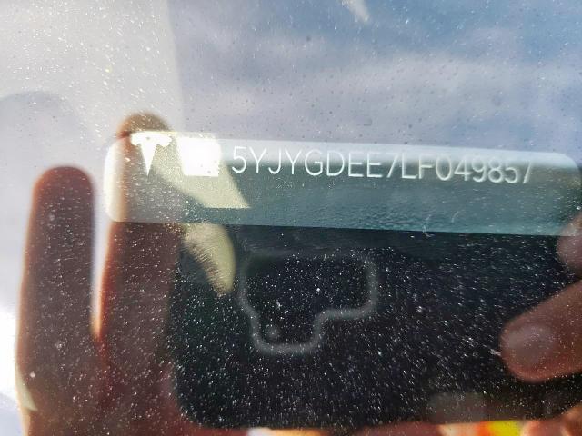 5YJYGDEE7LF049857 - 2020 TESLA MODEL Y أبيض صورة 10