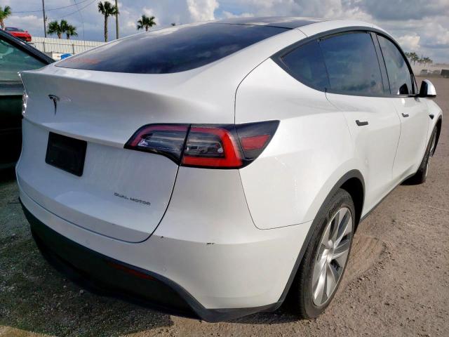 5YJYGDEE7LF049857 - 2020 TESLA MODEL Y أبيض صورة 4