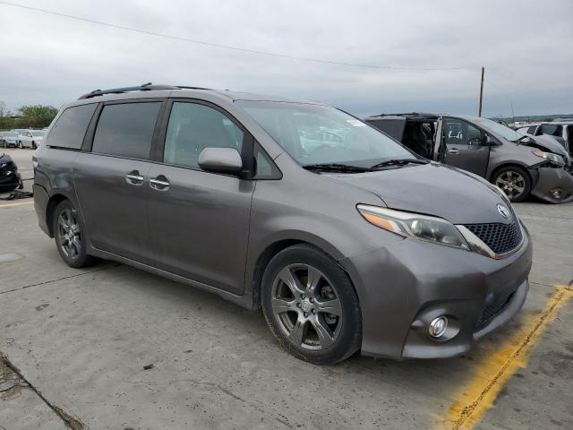 5TDXZ3DC5HS816561 - 2017 TOYOTA SIENNA SE GRAY photo 4