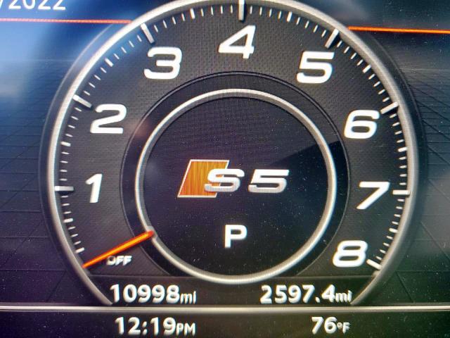 WAU24GF55KN008137 - 2019 AUDI S5 PRESTIG SILVER photo 8