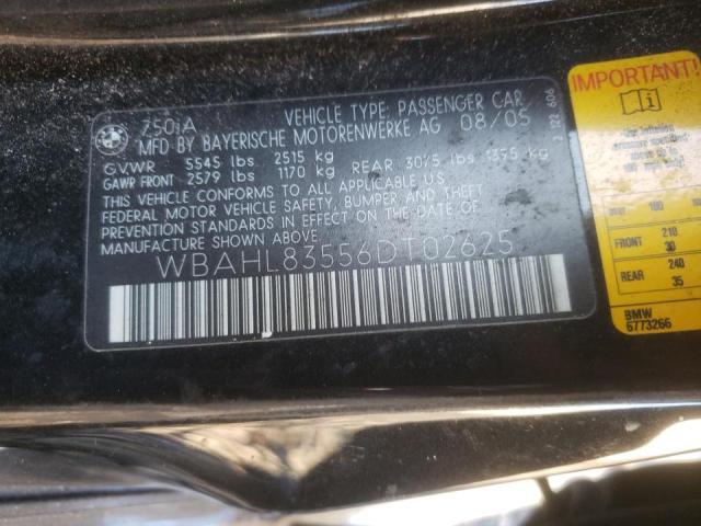 WBAHL83556DT02625 - 2006 BMW 750I BLACK photo 13