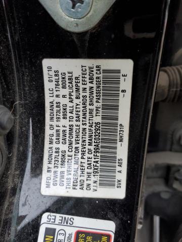 19XFA1F99AE032926 - 2010 HONDA CIVIC EXL Qara foto 12