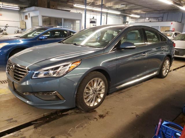 5NPE34AF4FH236590 - 2015 HYUNDAI SONATA SPO BLUE photo 1