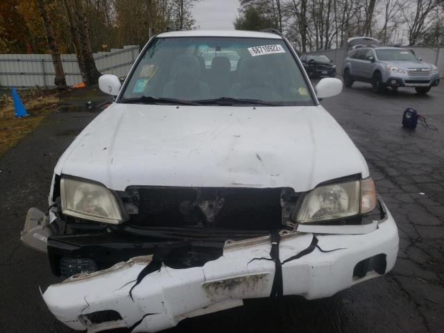 JF1SF65611H740480 - 2001 SUBARU FORESTER S WHITE photo 5