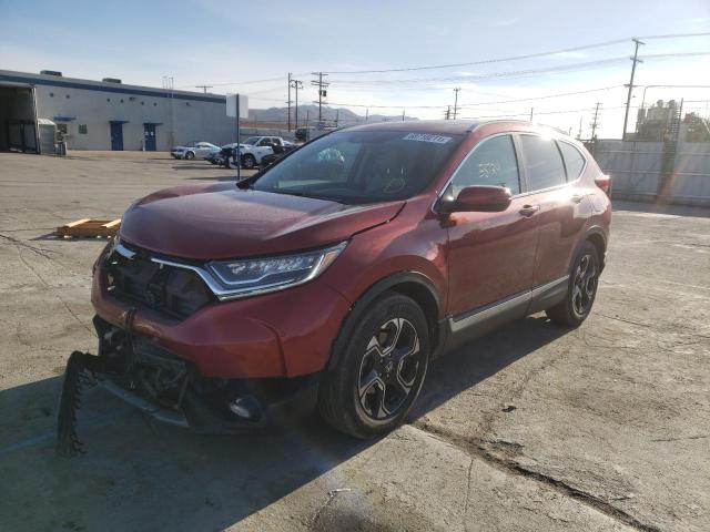 2HKRW1H91JH519643 - 2018 HONDA CR-V TOURI BURGUNDY photo 1