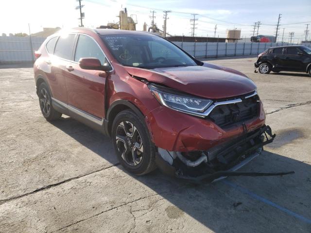 2HKRW1H91JH519643 - 2018 HONDA CR-V TOURI BURGUNDY photo 2