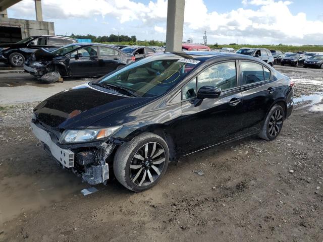 2HGFB2F90FH556319 - 2015 HONDA CIVIC EXL أسود صورة 1