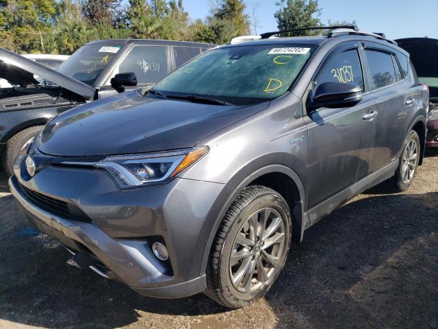 JTMDJREVXJD245860 - 2018 TOYOTA RAV4 HV LI GRAY photo 1