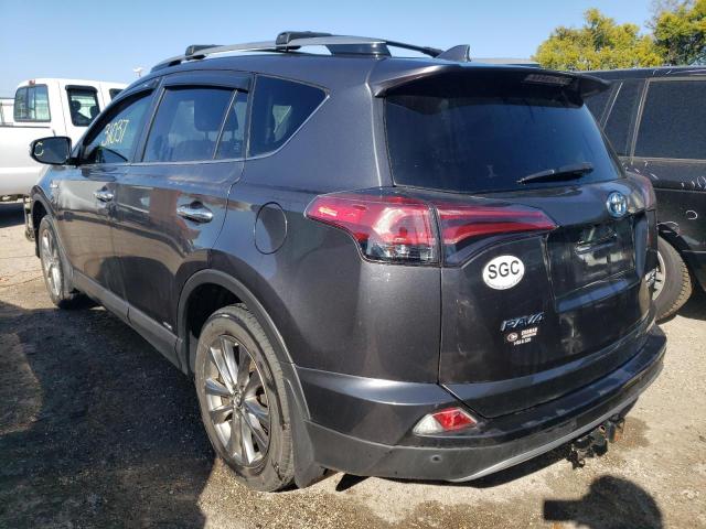 JTMDJREVXJD245860 - 2018 TOYOTA RAV4 HV LI GRAY photo 2