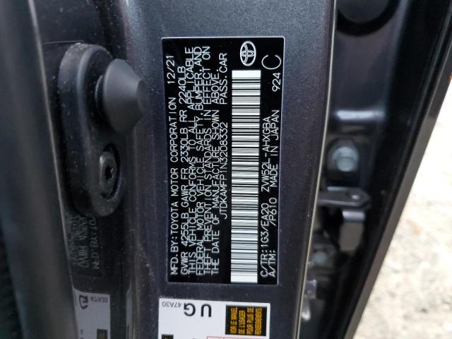 JTDKAMFP1N3208332 - 2022 TOYOTA PRIUS PRIM Graphit Foto 12