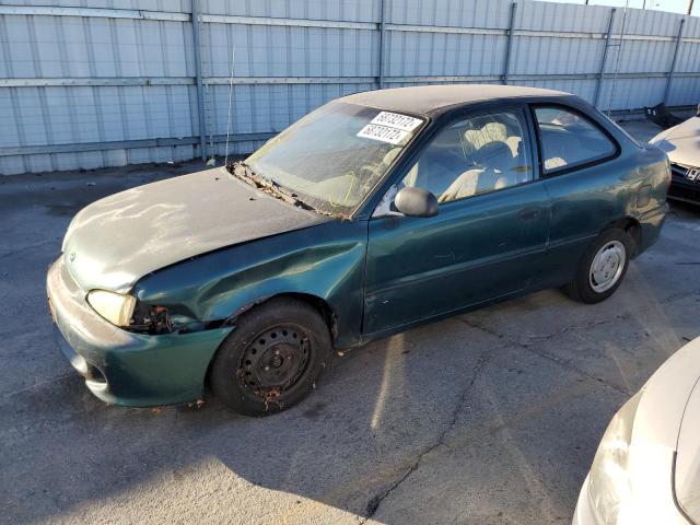 KMHVD14N5TU103395 - 1996 HYUNDAI ACCENT BAS GREEN photo 1