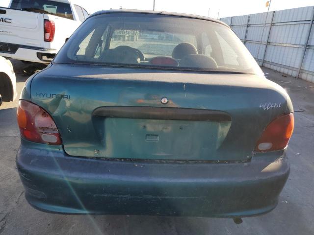 KMHVD14N5TU103395 - 1996 HYUNDAI ACCENT BAS GREEN photo 6