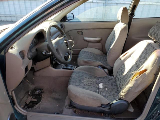 KMHVD14N5TU103395 - 1996 HYUNDAI ACCENT BAS GREEN photo 7